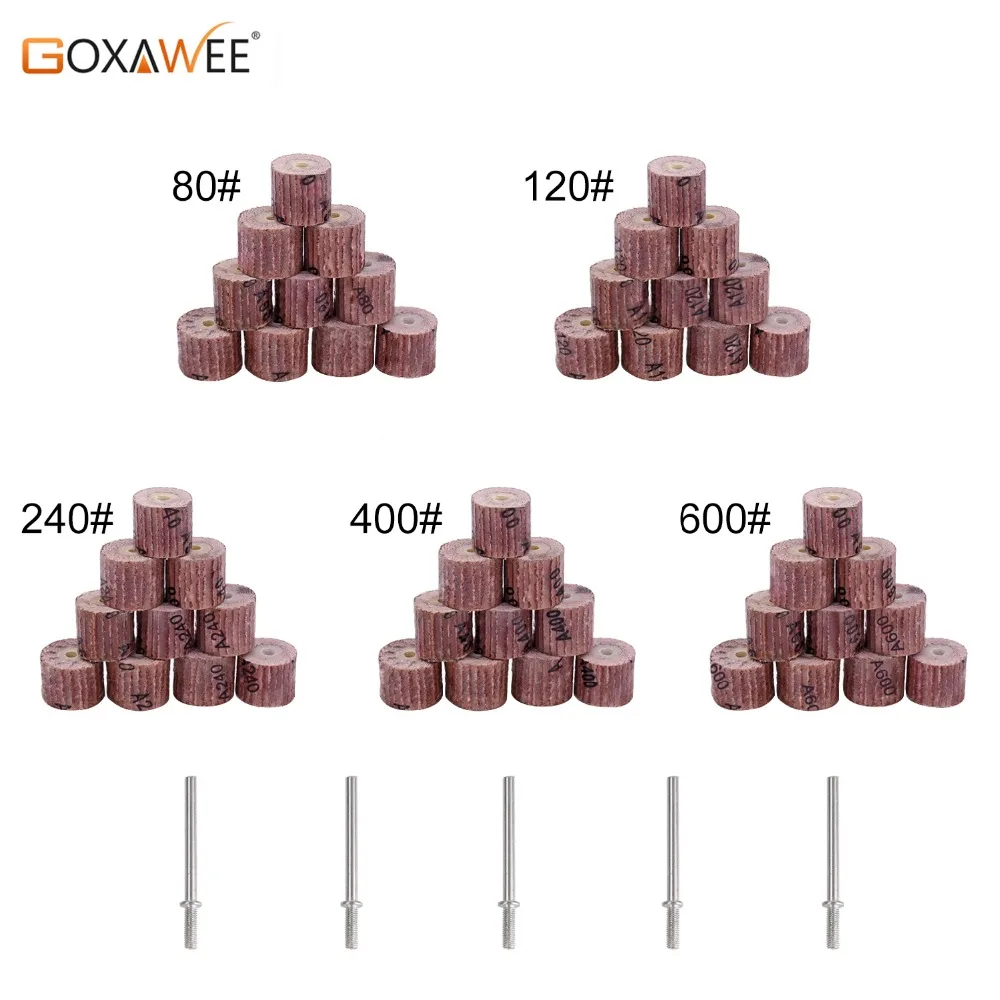 

GOXAWEE 50pcs Sanding Flap Disc Grinding Flap Wheels Brush Rotary Tools Abrasive Block For Dremel Electric Drill Accessories