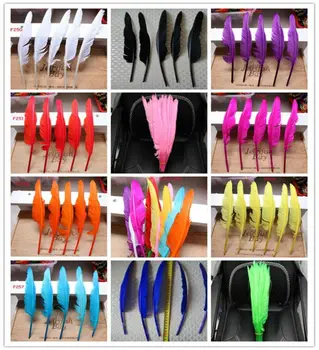 

Wholesale 50pcs goose feathers long 30-35 cm variety of colors optional wedding decoration craft feathers