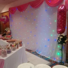 2*3 м этап экструзии светодиодный звездным Шторы светодиодный с хорошим световыми эффектами для вечерние/Свадебные мероприятия