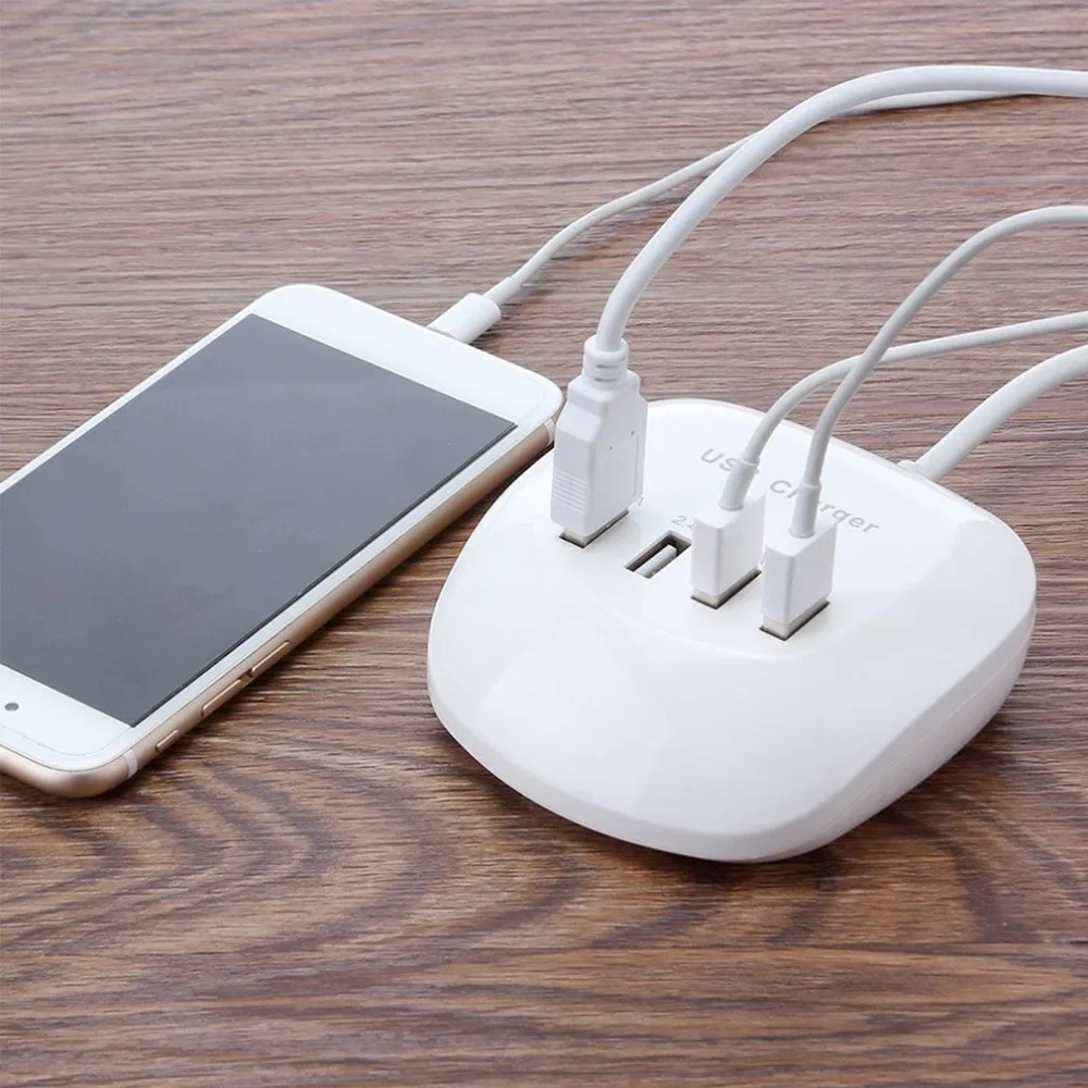 Portable Fast Charging Station 4 Port USB Charging Device 3.4A 77W HUB