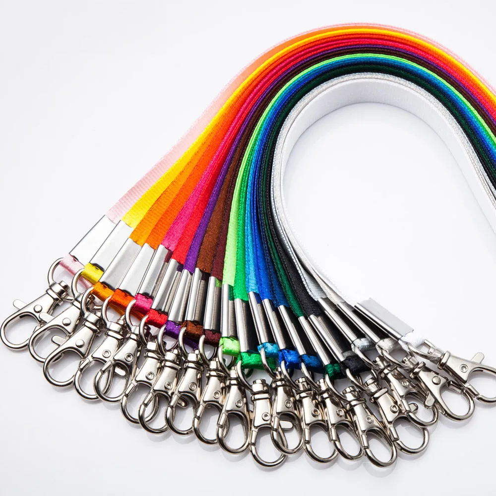 1 Pz Ispessisce colore Puro Portachiavi per le chiavi della Carta di IDENTIFICAZIONE Palestra Mobile Cinghie del telefono USB porta badge FAI DA TE Hang Rope Lariat Cordicella JZ44