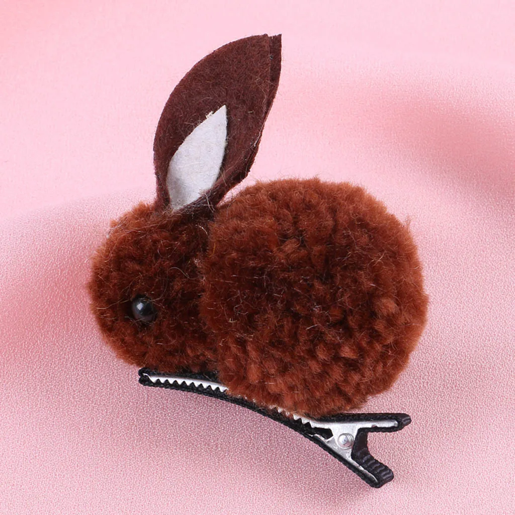 Повседневная модная детская заколка для волос с 3D рисунком кролика, заколки-пряжки для волос