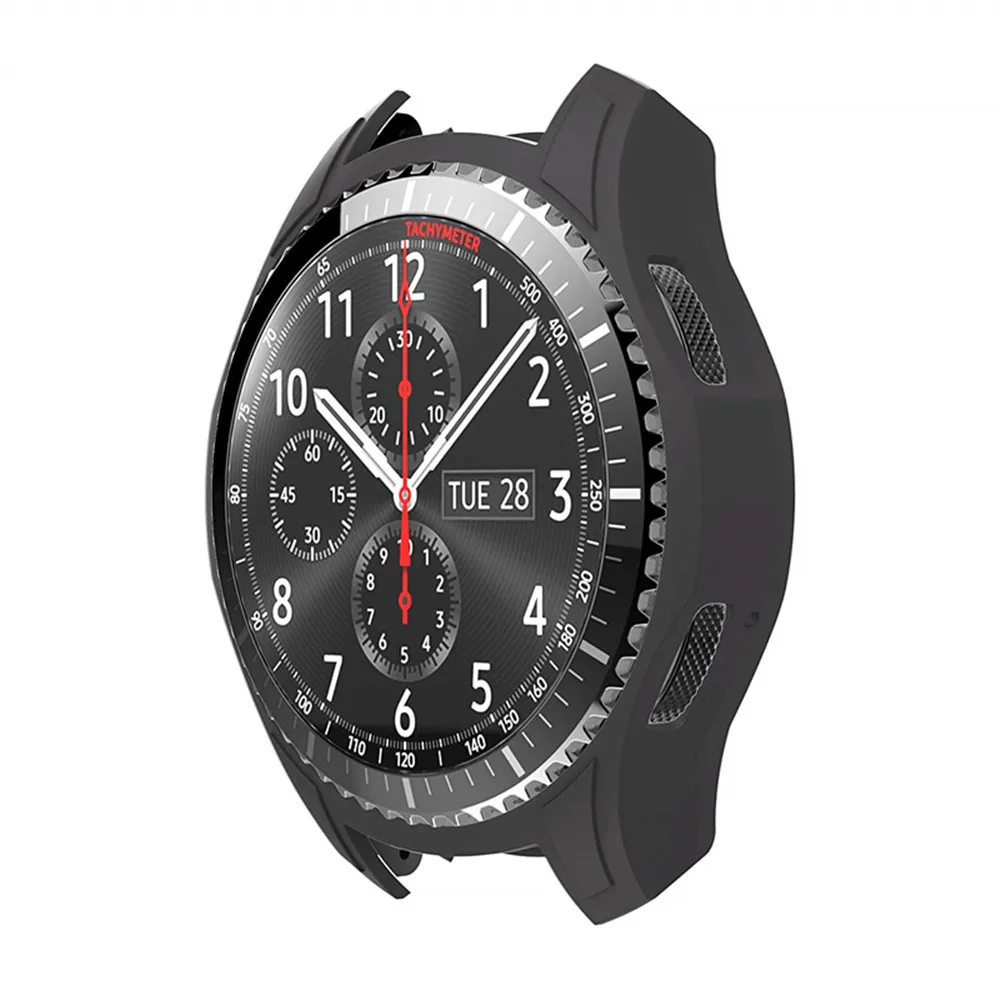 

46mm Case for Samsung Gear S3 Frontier Case Cover Shock-proof and Shatter-resistant Protective Silicone Compatible Smartwatch