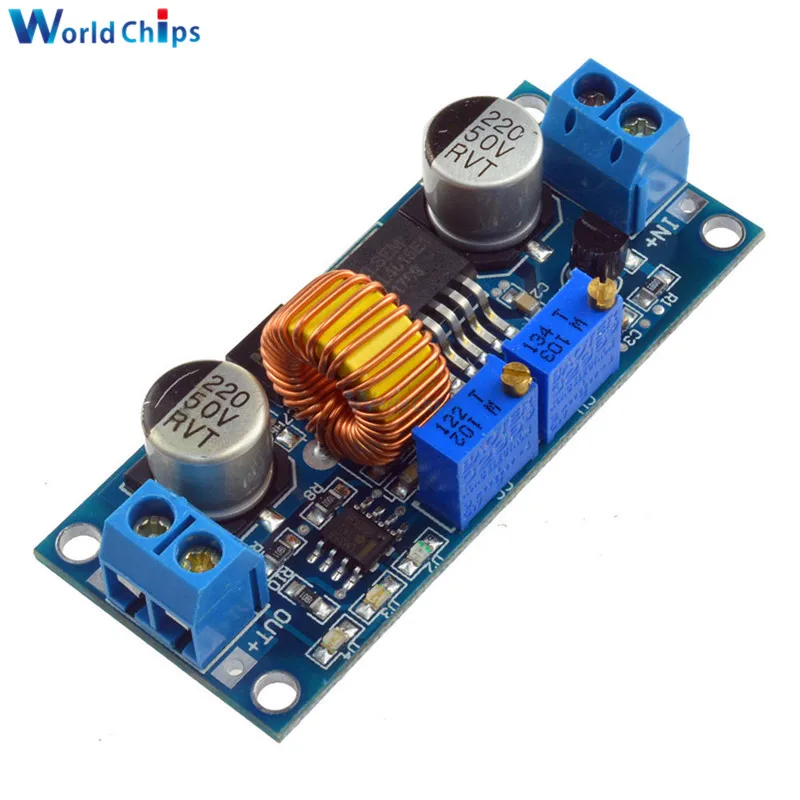 

High Efficiency! 5A Adjustable Step Down Power Supply Board XL4015 CC/CV Buck Step-Down Charger Module DC-DC 6-38V To 1.25-36V