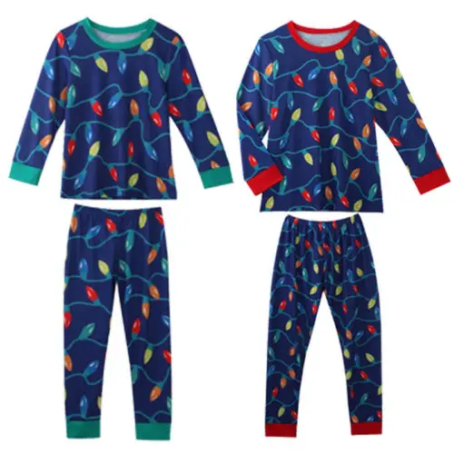 Рождественские одинаковые пижамы для всей семьи, лыжный костюм Санты, комплект одежды для сна для взрослых, женщин и детей