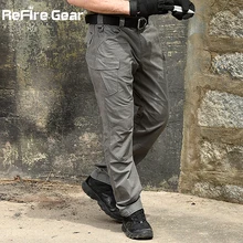 Refire gear тактические брюки карго мужские водонепроницаемые армейские военные брюки SWAT много карманов хлопковые брюки спецназ боевые штаны
