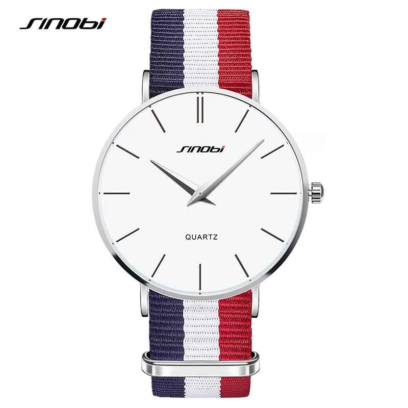 

Clock Men's Quartz-watch Casual Nylon Strap Quartz Mens Wrist Watches Top Brand Luxury Male Wristwatch 2016 reloj hombre Sinobi