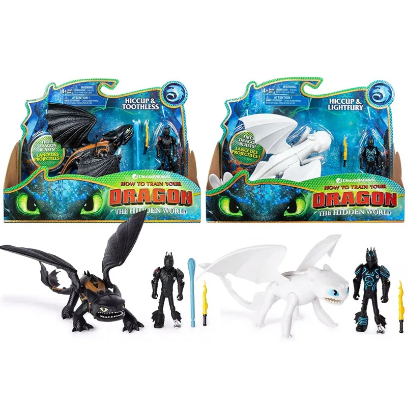 

How to Train Your Dragon 3 Light Fury Toothless Action figure Toy White Dragon Doll Toys For Children's Birthday Gifts