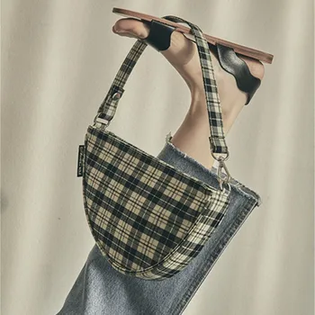 

Saddle bag large big casual plaid crossbody bags women girls ins messenger bag 2019 spring summer new drop shipping