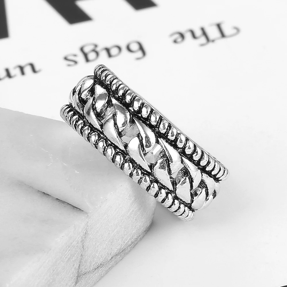 Модное, старинное, серебряное Цвет Будды Кольца лоза дизайн кольца для Для женщин женское кольцо старинные эффектные ювелирные украшения подарки влюбленным