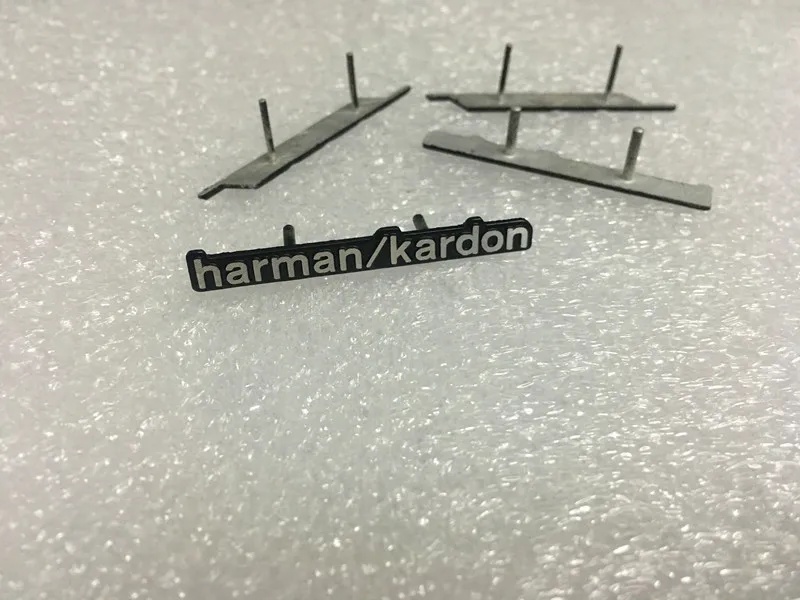 50pcs lot harman kardon Hi Fi Speaker audio Speaker 3D Aluminum Badge Emblem stereo with 2