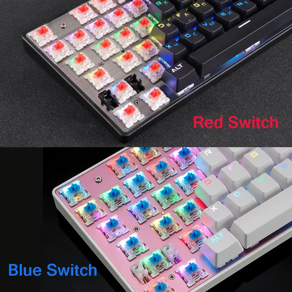 Motospeed CK104 Gaming Mechanical Keyboard Russian English Red Switch Blue Metal Wired LED Backlit RGB Anti-Ghosting for gamer Motospeed CK104 Gaming Mechanical Keyboard Russian English Red Switch Blue Metal Wired LED Backlit RGB Anti-Ghosting for gamer