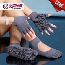 Профессиональный Yoga Носки палец Перчатки противоскользящие Пять Toe Носки Yoga спортивные носки