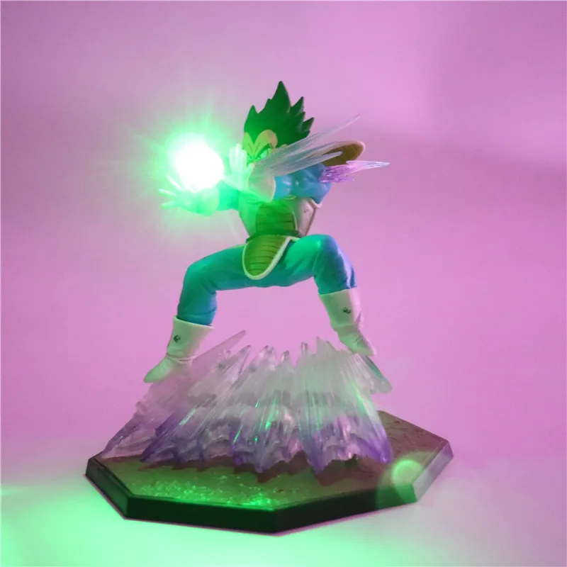 Dragon Ball Z Vegeta фигурки лампа DIY аниме модель ночник Детские куклы светодиодный настольный светильник детский подарок Дети 3d игрушечные лампы - Испускаемый цвет: Зеленый