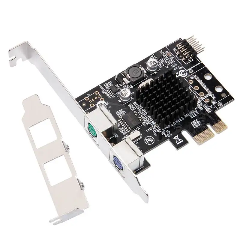 Pcie para 2x 100% Portas para Ps2 Novo Adaptador para Mouse e Teclado pc Cabos de computador e conectores - Imagem 3