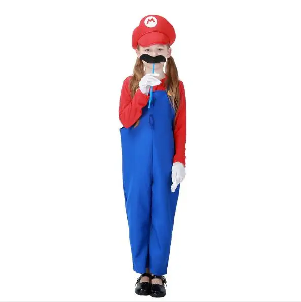FXZ 2018 Новые костюмы на Хэллоуин для девочек Mario Louis братья могут носить дети