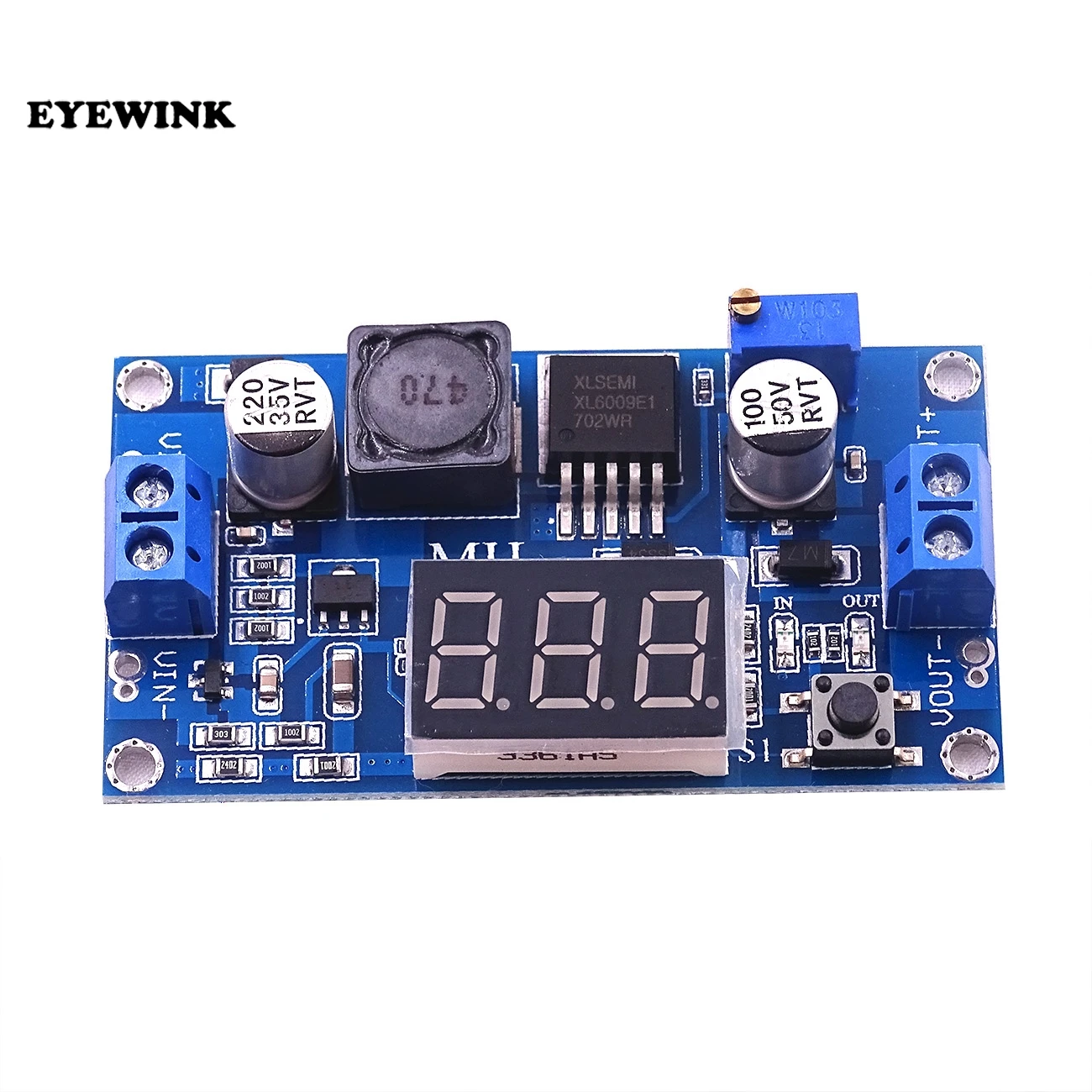 

DC-DC XL6009 Digital Boost Step Up Power Supply Module Adjustable 4.5-32V to 5-52V Step-up Voltage Regulator With LED Voltmeter