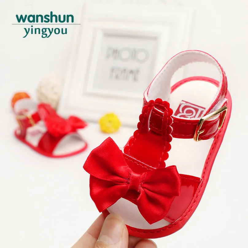 New Arrival Anti-Slip Newborn Baby Girl Butterfly Crib Shoes Summer Sandals 0-18 