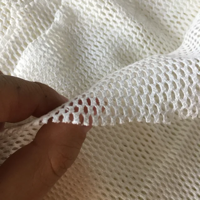 White Pure Cotton Hexagon Hole Mesh Fabric,diy Bag,clothes