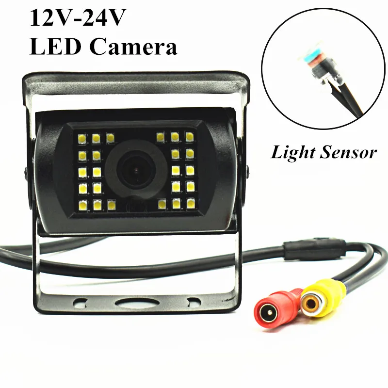 

12-24V Bus Truck Camera 18 IR LED Vehicle Car Rear View Camera Night Vision with 5M/10M/15M/20M Aviation Connector Wire Cable