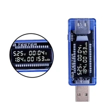 3 в 1 ЖК-тестер аккумулятора телефона детектор мощности Измеритель Напряжения тока USB зарядное устройство скидка 30