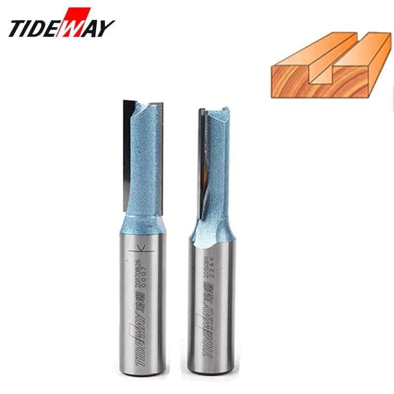 Tideway 1/2" Shank Industrial Grade Straight Bit Woodworking Tools Tungsten Router For Wood Carbide Endmill Milling Cutter |
