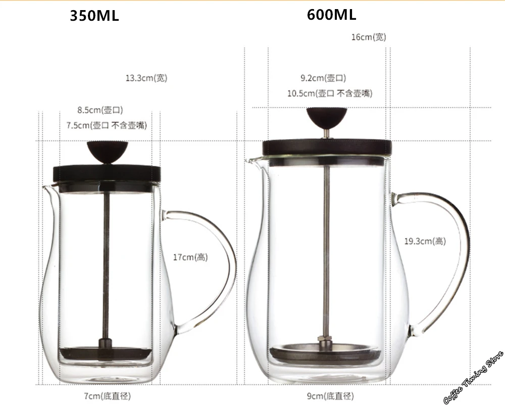 Bodum дизайнерский стеклянный кофейник с двойными стенками, фильтр для французских прессов, чайник, термостойкая чайная бутылка, фолликулярная Бытовая колба