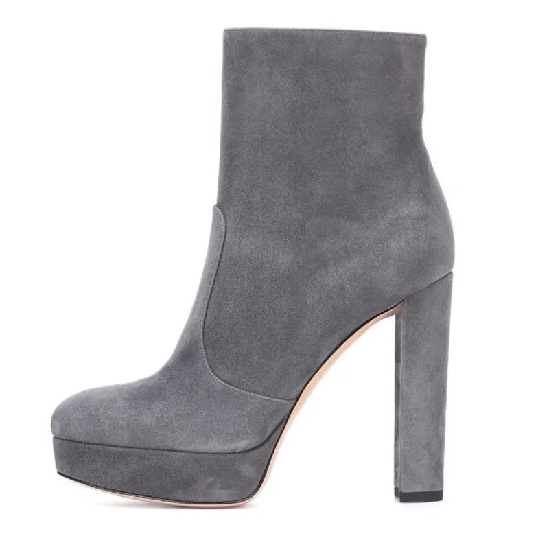 2018-Newest-Sexy-Ultra-High-Heels-Shoes-Woman-Round-Toe-Zipper-Ankle-Boots-Thick-Heel-Platform