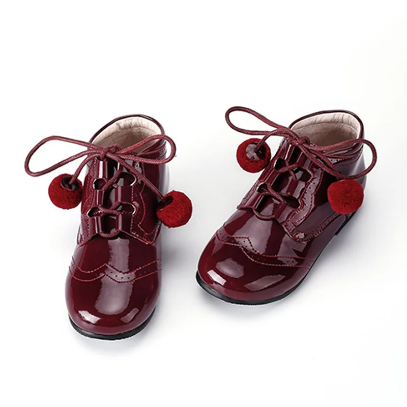 Новинка года; кожаные ботинки для девочек; детские ботинки из натуральной кожи; модные ботинки для малышей; ботинки для девочек; сезон осень-зима