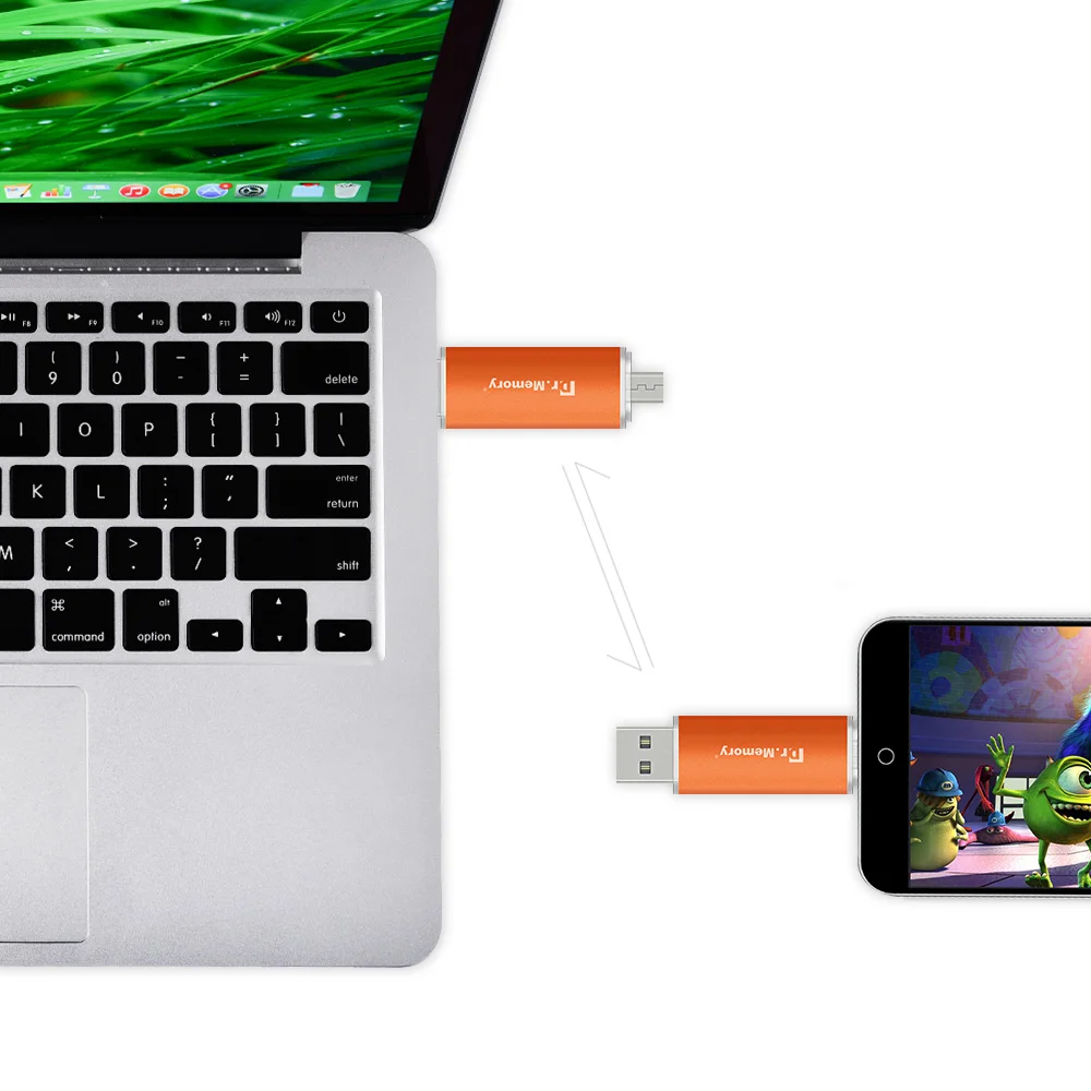 OTG USB флеш накопитель 32 ГБ для Android мобильный телефон металлические цветные Pendrive 64