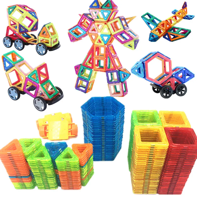 Ceny 185 47PCS magnes zabawki klocki magnetyczne zestawy budowlane projektant dzieci zabawki dla malucha dla dzieci śmieszne prezenty świąteczne