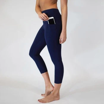 

Push Up Fitness Leggings Women Fitness Clothing Mid-Calf Pants Summer Women High Waist Workout Legging With Pockets