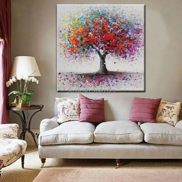 THTHT Artwork Hand Painted Oil Painting On Canvas Unframed 3D Vertical Landscape Paintings Countryside Pink Floral Tree,Modern Abstract Large Wall Art Decor For Living Room Bedroom Office Hotel THTHT Artwork Hand Painted Oil Painting On Canvas Unframed 3D Vertical Landscape Paintings Countryside Pink Floral Tree,Modern Abstract Large Wall Art Decor For Living Room Bedroom Office Hotel