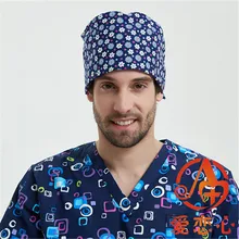 A-100% хлопок унисекс хирургические шапки destist cap, высокое качество медицинские шапки