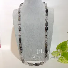 Natural Cloudy Quartzs beads and Amethysts beads long sweater Necklace Fashion Jewelry Approx 86cm/34inches