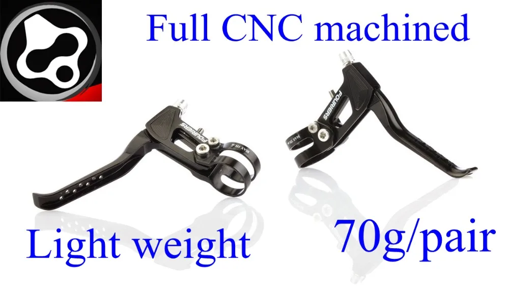 

FOURIERS Bike Bicycle Lever Full CNC machined Light weight design V-brake lever Black/Red