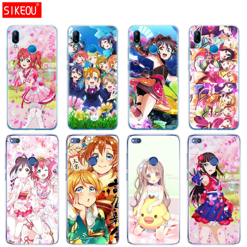 Силиконовый чехол для телефона Huawei P20 P7 P8 P9 P10 Lite Plus Pro 2017 P Smart Anime Love Live pink |