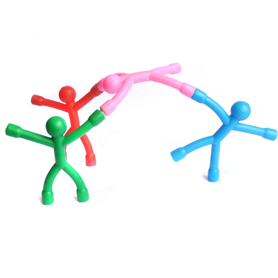 

6pcs/lot Magnet Bendy Men Kids Funny Toy Action Figure EDC Hand Fidget Sensory Toy Antistress Gadget For Autism ADHD Anxiety