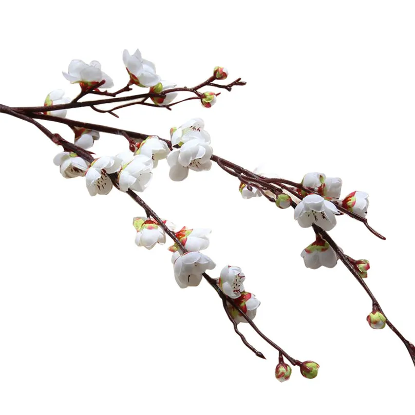  DIY Fake Flowers Plum Blossom Artificial Flowers Floral Wedding Bouquet Flower Branch Home Decoration #3A04 (7)