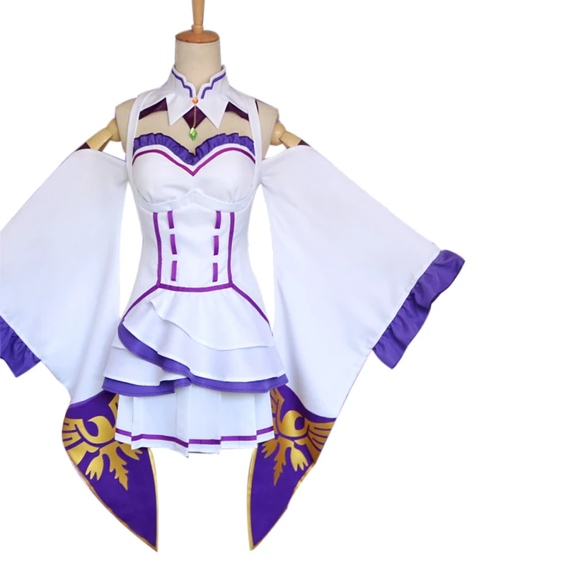 

Emilia Cosplay Costume Re Zero kara Hajimeru Isekai Seikatsu Cosplay Full Set