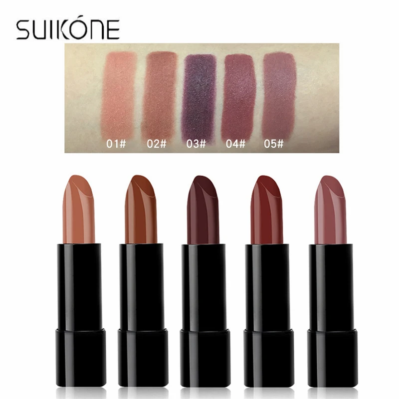 SUIKONE 5 видов цветов/лот бархатная матовая губная помада Тыква Цвет