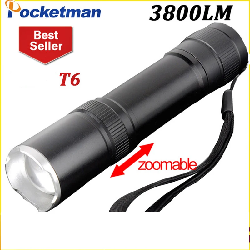

XM-L T6 Mini Flashlight 3800lm Waterproof LED Flashlight 5 Modes LED Torch Light Rechargeable Tactical 18650 Lanterna