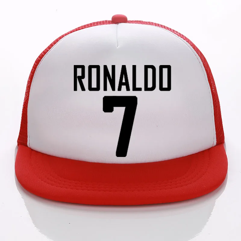 

2018 Football Caps RONALDO Fans Trucker Cap Custom Soccer Name Adult/Child Baseball hats DIY 7 Hats Sun Snapbacks Summer Cloth