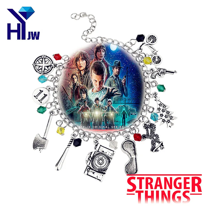 STRANGER THINGS Charm Boho Bracelet Fashion Crystal Glass Beads Bracelets Wristlet Bangles Movie Jewellery
