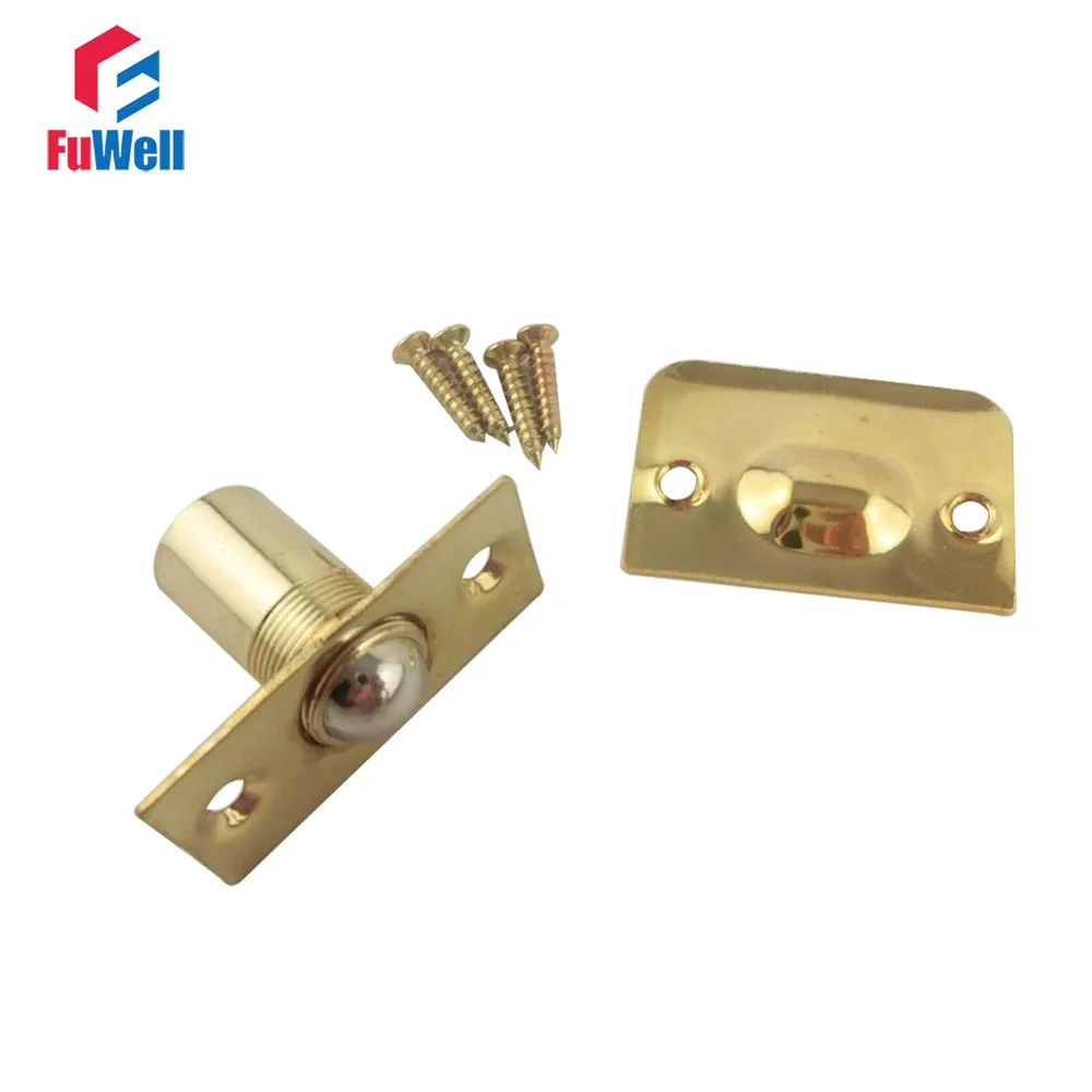 2pcs Brass Door Catches Holder Latch Closer 54x26x32mm Door