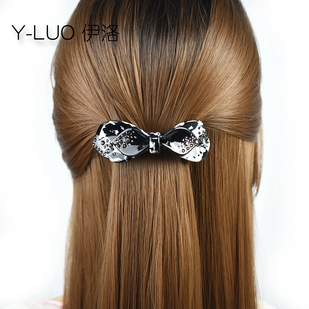 women headwear bow hair clip for girls korean fashion hair barrettes cute rhinestone hair accessories for women