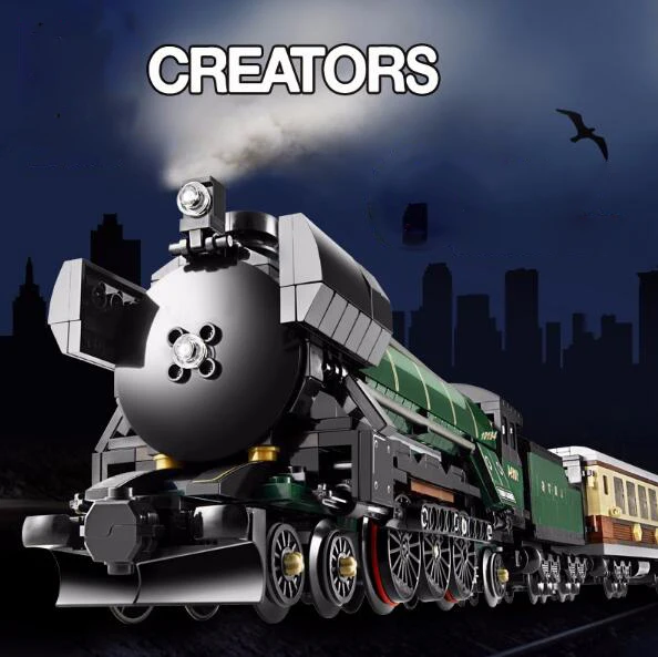 

1085Pcs Technic Series Emerald Night Train Model Building Kits Block Bricks Children Gigt Toys DIY Vehicle Blocks