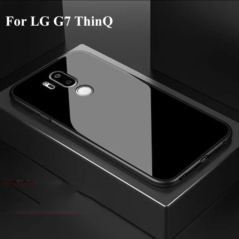 2 шт для LG G7 чехол ThinQ задняя крышка из закаленного стекла телефона мягкая