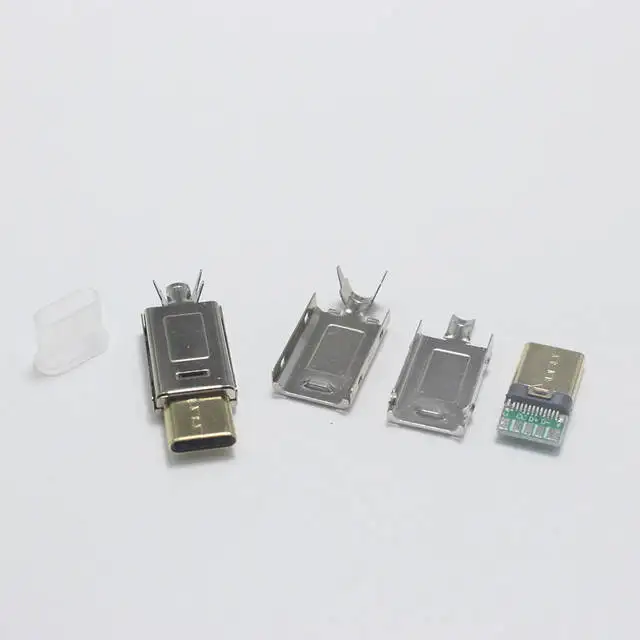 EClyxun 50 набор OTG 5Pin Type C к вилка медная Сварка двухсторонняя для Сделай Сам Зарядка