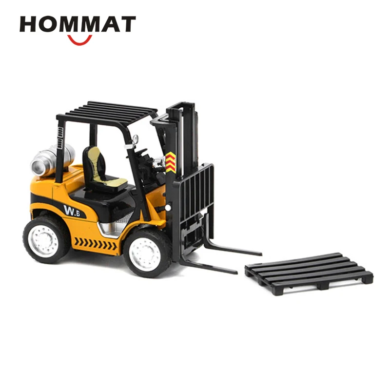HOMMAT имитация 1:24 Fork Lift Truck с крючком конструкция из сплава литая модель